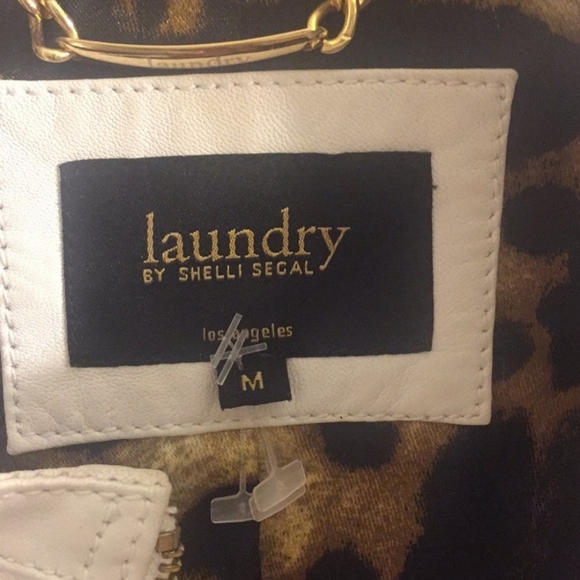 Laundry Shelly S White Leather Jacket - Picture 6 of 7